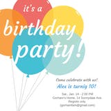 Balloons - Birthday Invitation